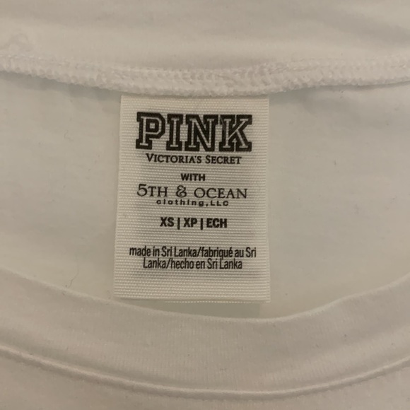 New Victoria's Secret Pink Bling U.S. Navy T-Shirt Size XS Oversized Fit - Picture 3 of 9